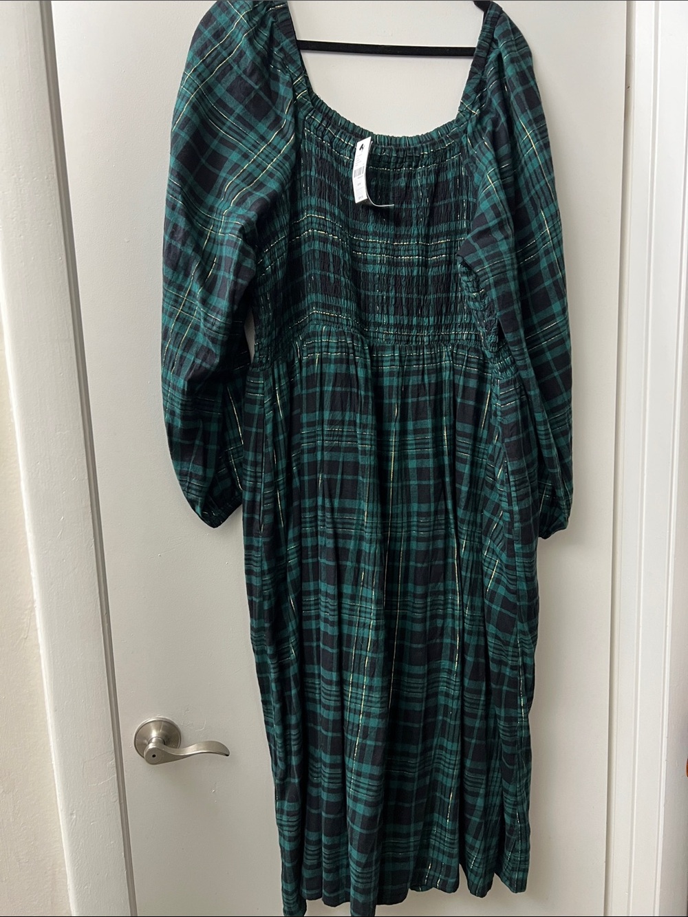 Lane Bryant Green Plaid Dress